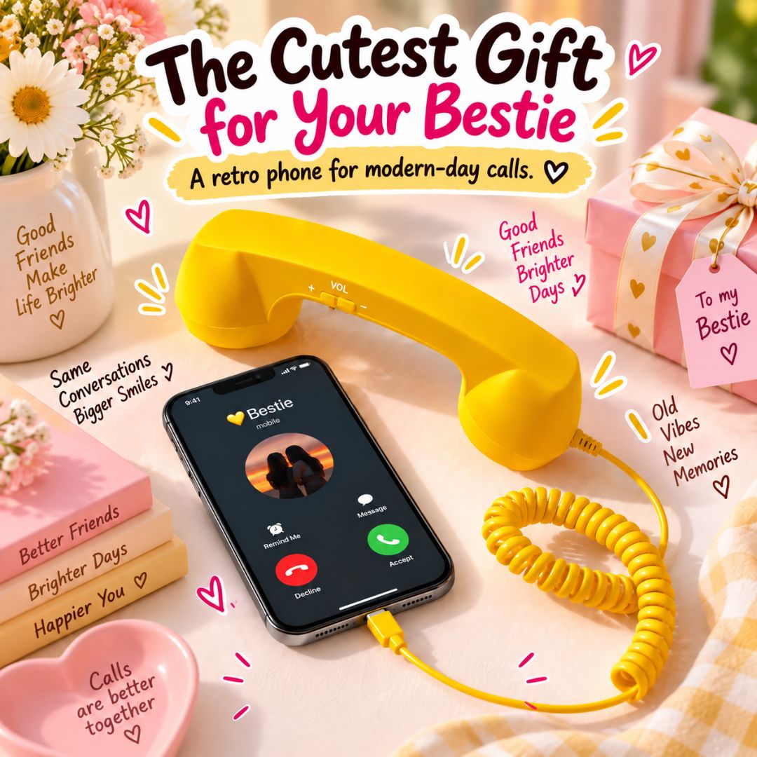 Retro Wired Phone Receiver with Volume Control