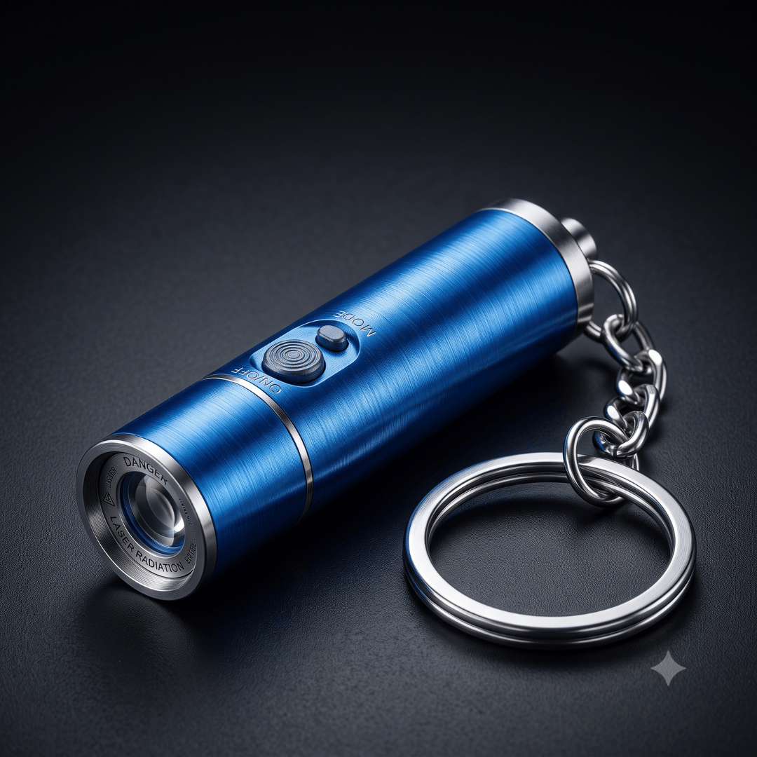 Metal Laser Light Keychain
