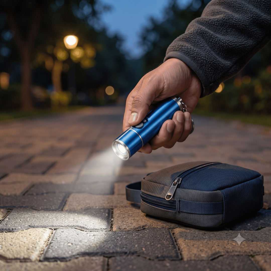 Metal Laser Light Keychain