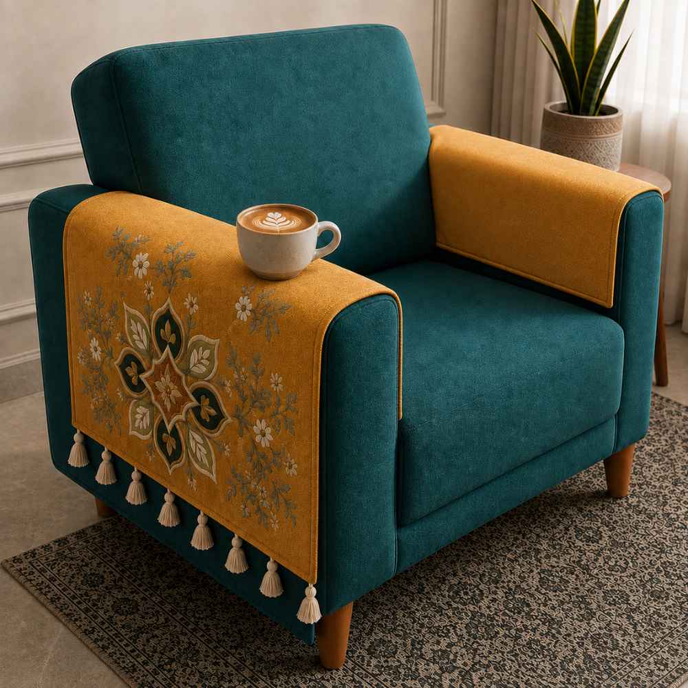 Jute Look Cotton Sofa Cover