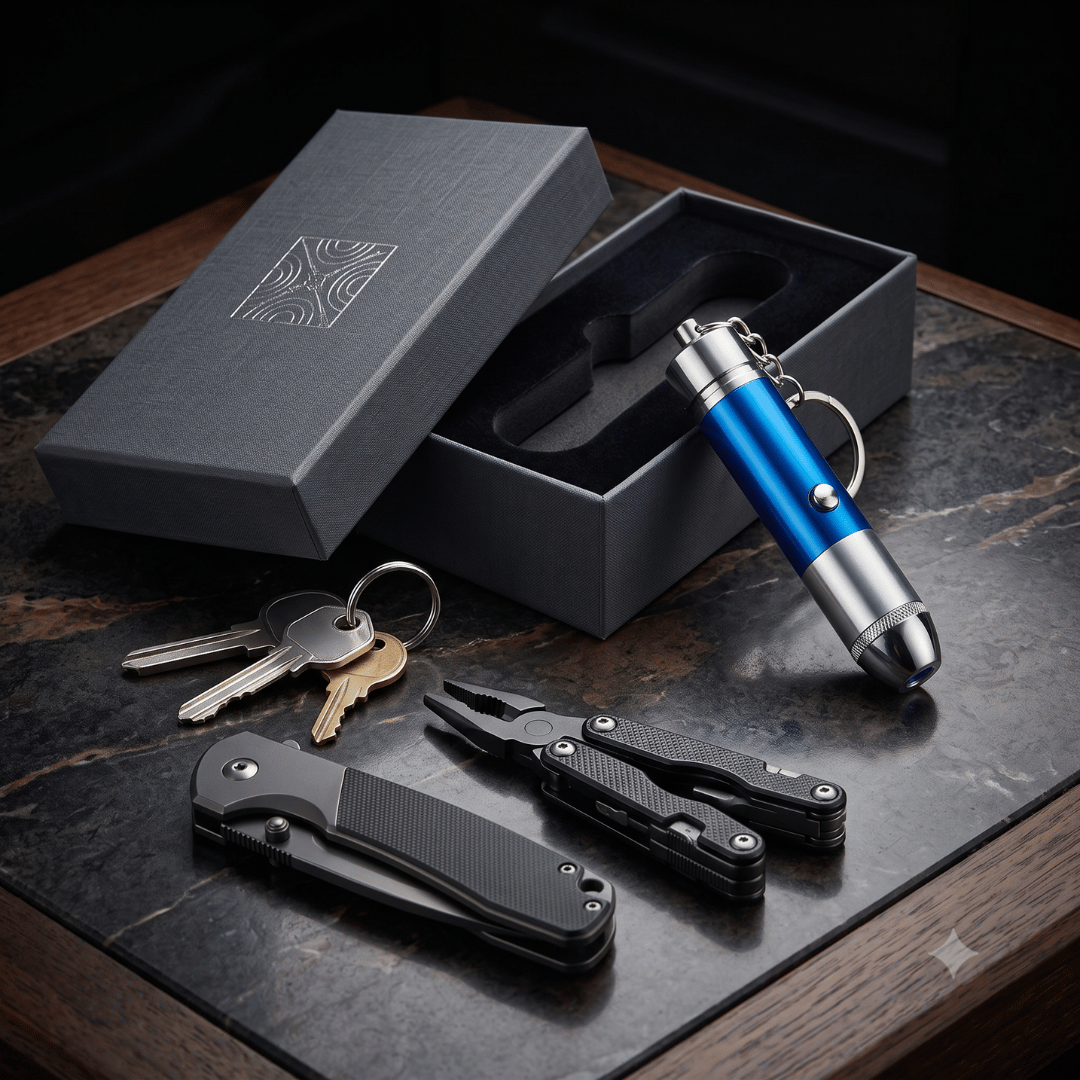 Metal Laser Light Keychain