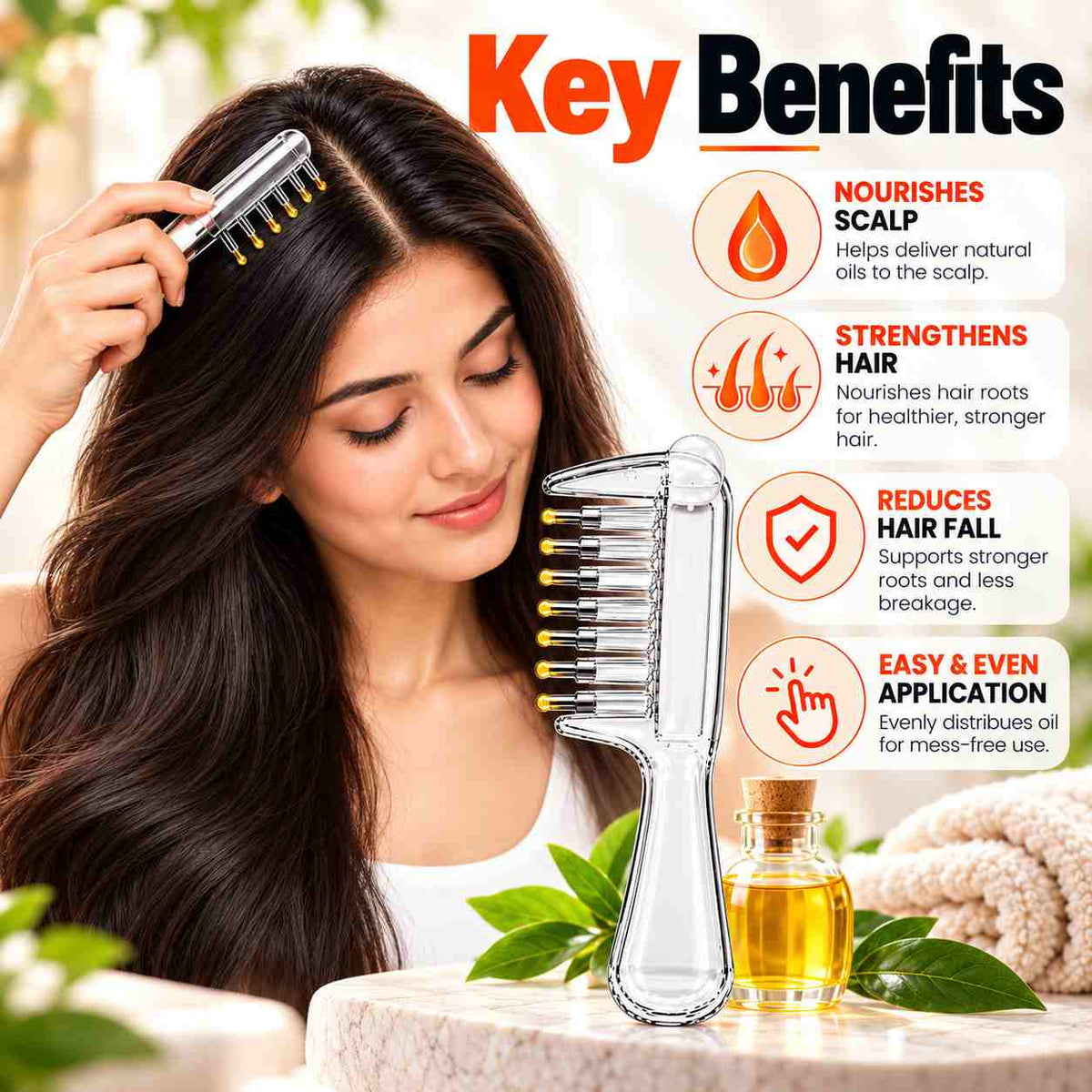 Hair Oil Applicator Comb