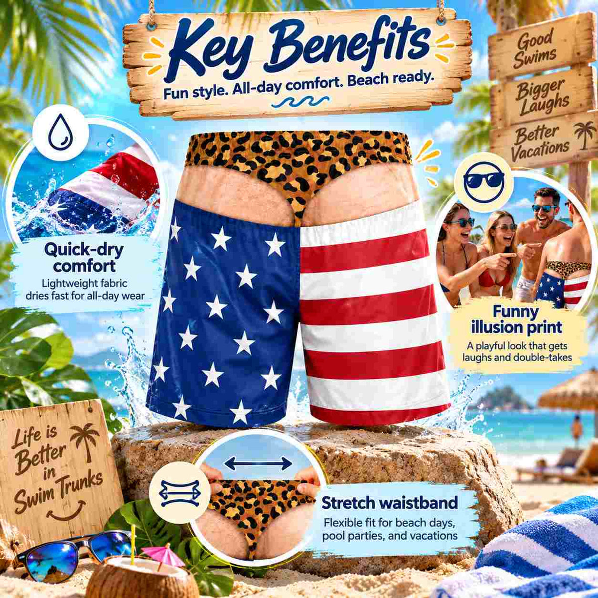 Cheeky Swim Trunks