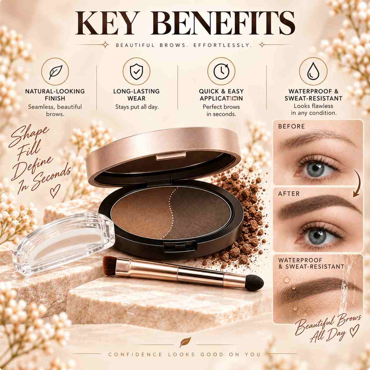 BrowEase Dual Tone Brow Stamp Kit