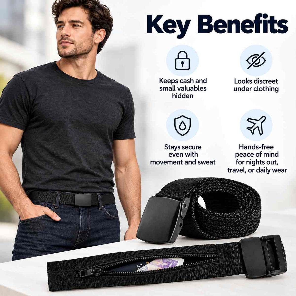 Belt with a hidden compartment