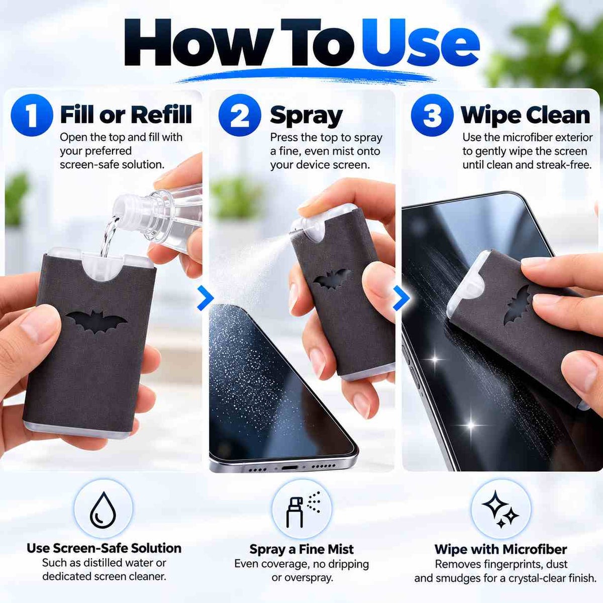 Microfiber Screen Cleaner Spray