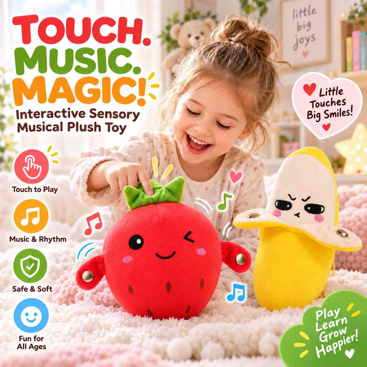 Interactive Sensory Musical Plush Toy