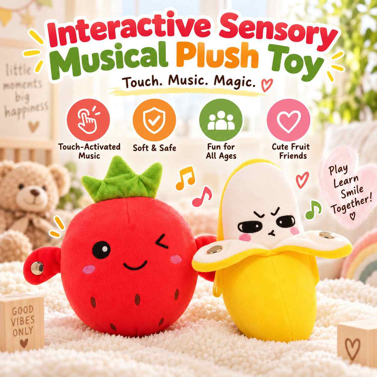 Interactive Sensory Musical Plush Toy