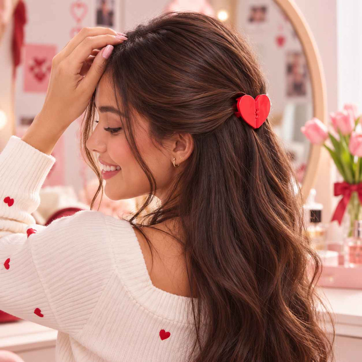 Red heart Clip