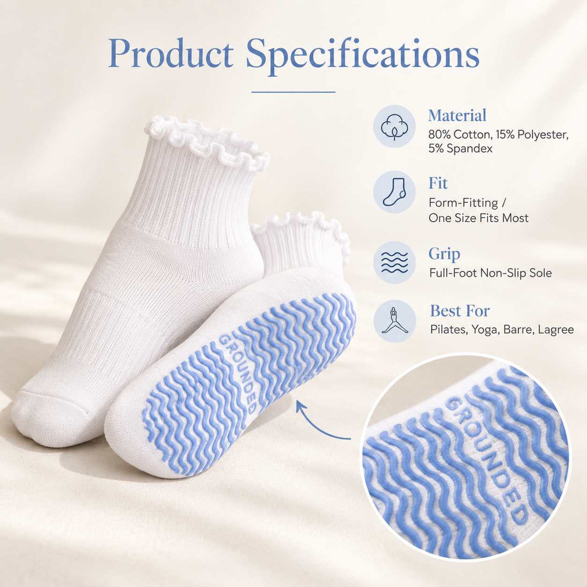 Ruffle Grip Socks