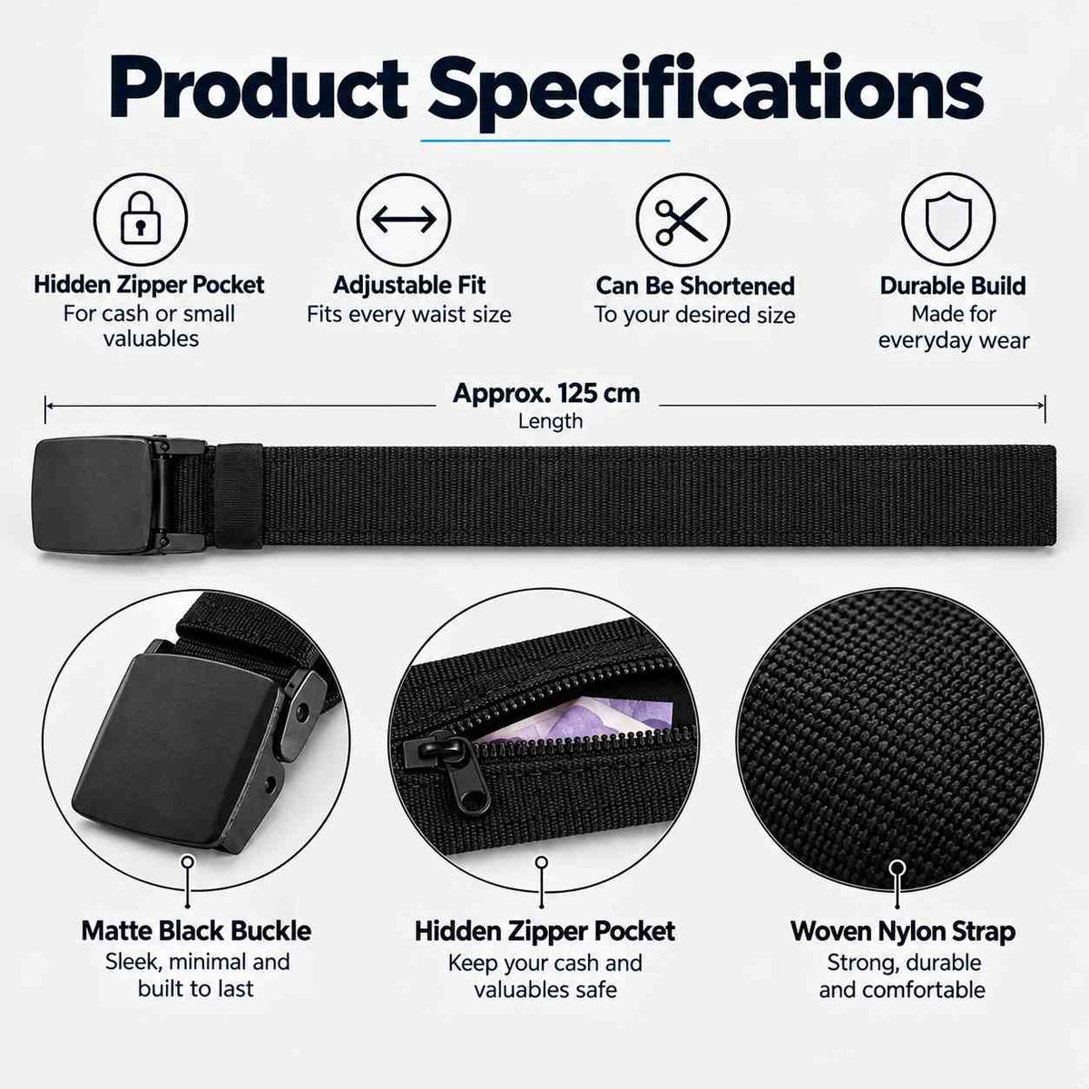 Belt with a hidden compartment