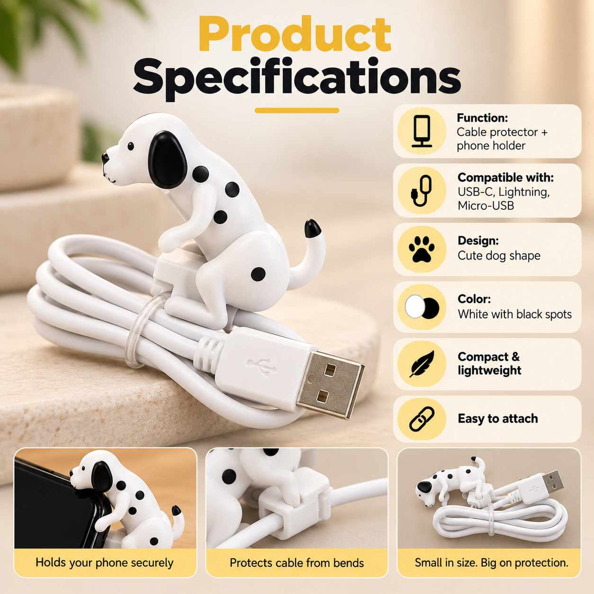 Dog Shaped Cable Protector