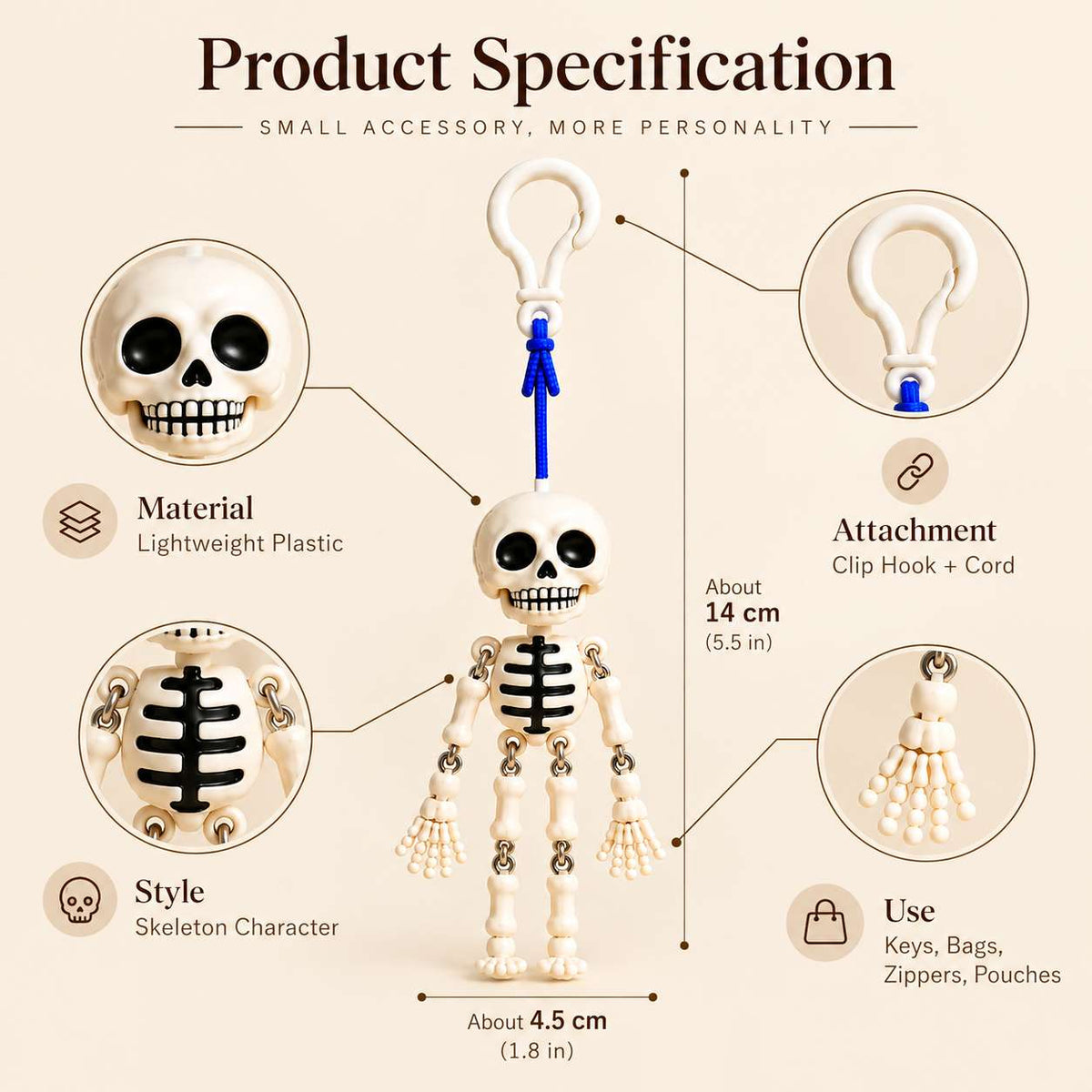 Skeleton Keychain