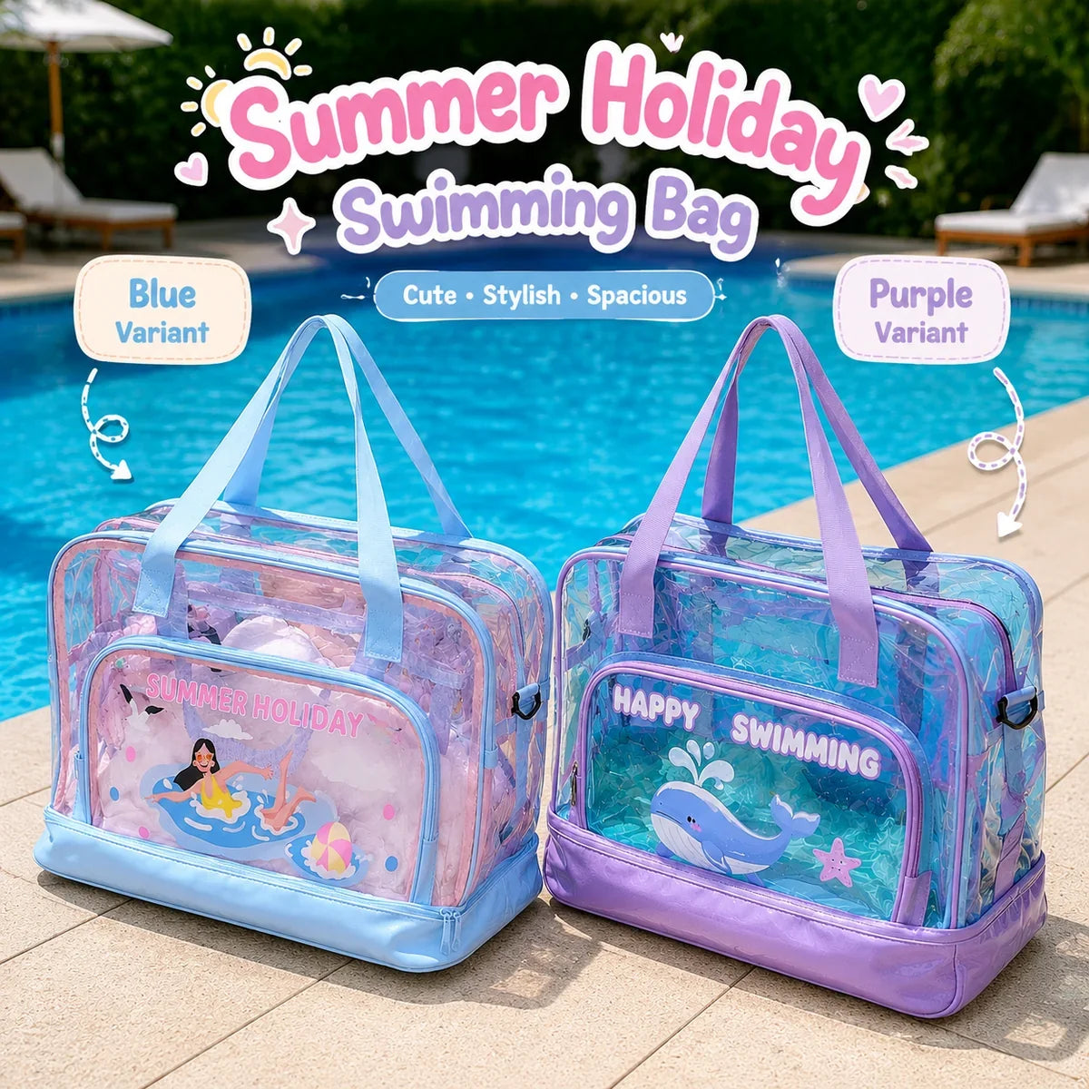 Clear Waterproof Swim Storage Bag