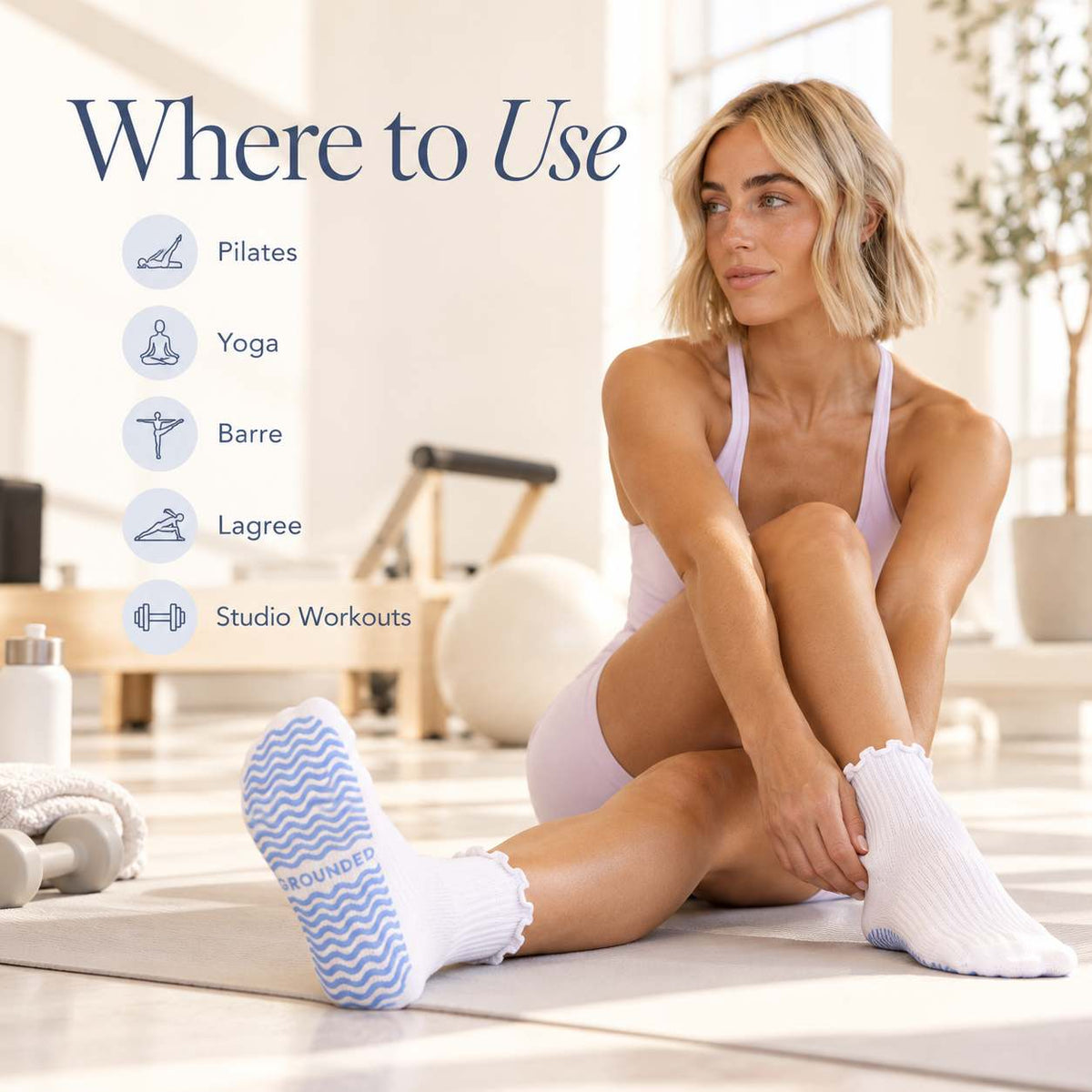 Ruffle Grip Socks