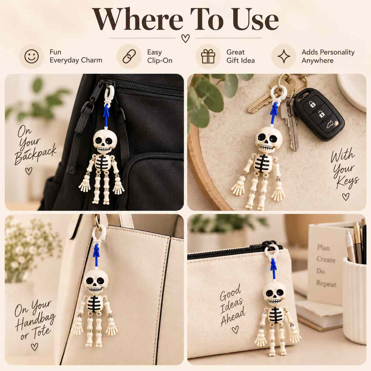 Skeleton Keychain